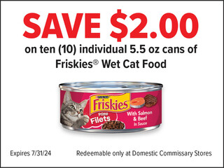 SAVE $2.00 on Friskies® Wet Cat Food