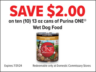 SAVE $2.00 on Purina ONE® Wet Dog Food